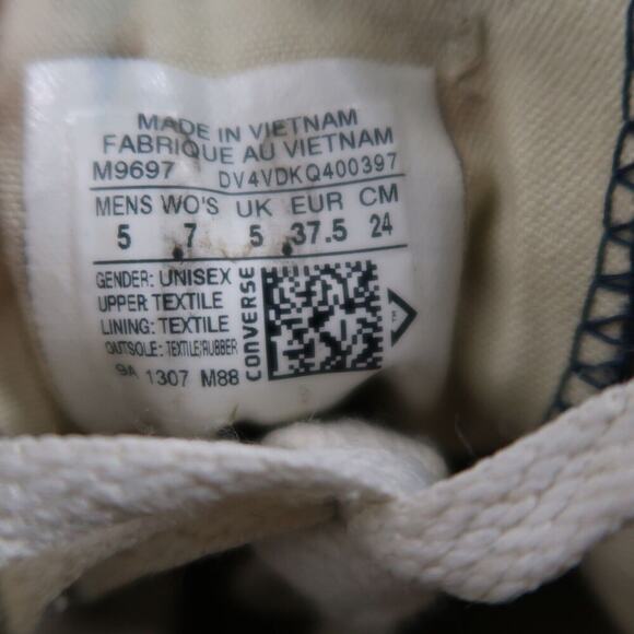 Converse Shoes Womens 7 Sneaker Chuck Taylor All Star Classic Canvas Mens 5 Blue - Picture 9 of 12